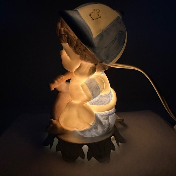 Aladdin Giftware, L.A. Calif. Vintage Ceramic Baseball Boy Night Light Lamp Rare - Picture 3 of 16